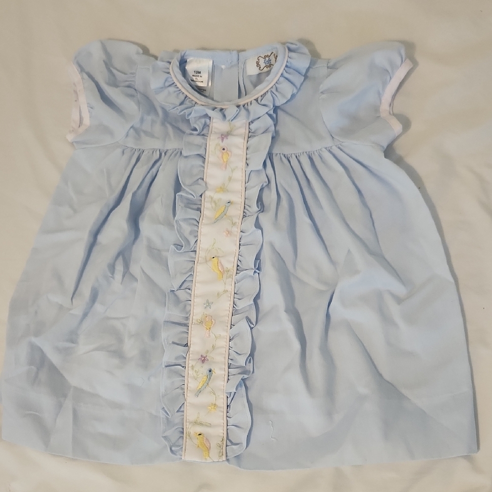 🔥clearance🔥 Lulu Bebe Blue Dress with Embroidery